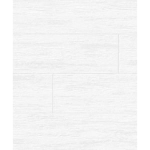 57.5 sq. ft. Off-White Faux Shiplap Paintable Paper Unpasted Wallpaper Roll