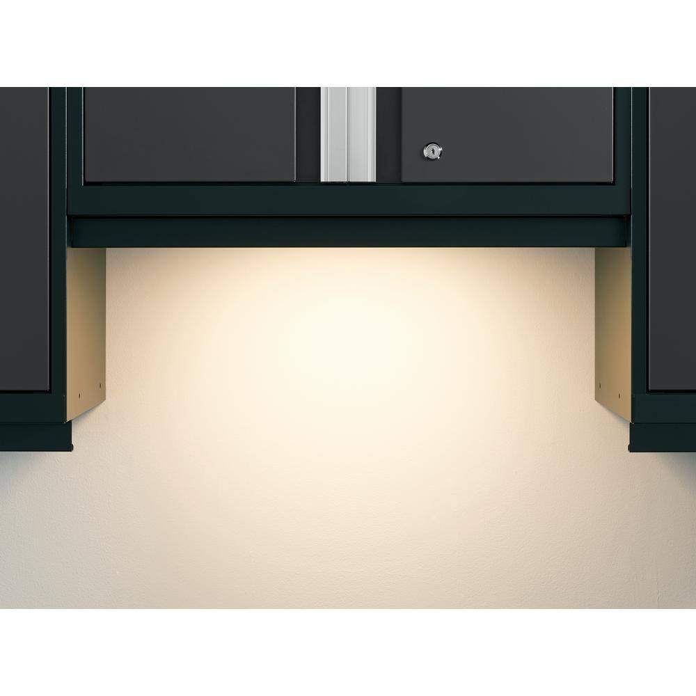 Deep Red 156" Steel Lockable Cabinet Set with Bamboo Worktop