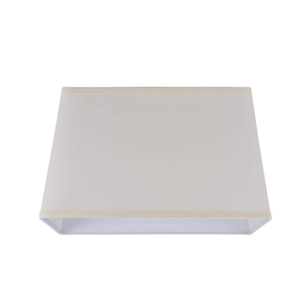 Off-White Cotton Rectangular Spider Lamp Shade, 16"