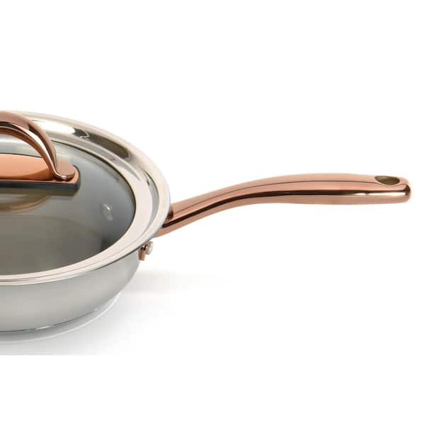 BergHOFF Ouro Stainless Steel Skillet with Glass Lid - Silver