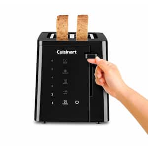 Touchscreen 2-Slice Black Wide Slot Toaster