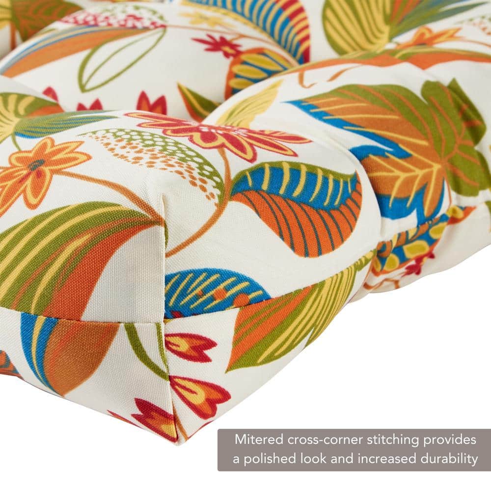 Esprit Floral Multicolor Polyester Outdoor Chair Cushion Set