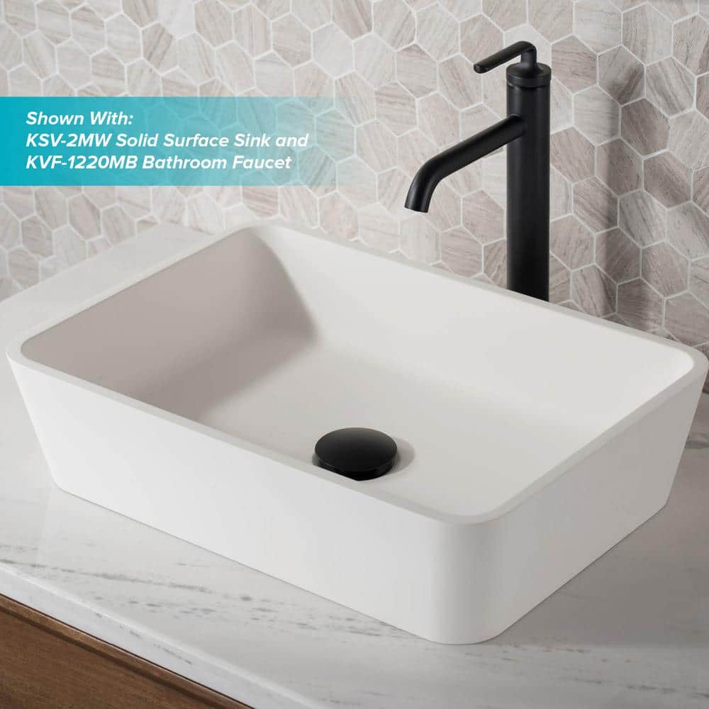 Matte Black All-Metal Pop-Up Bathroom Sink Drain