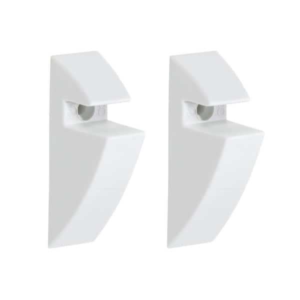 CLIP 0.31 in.White Shelf Bracket (2-Pack)