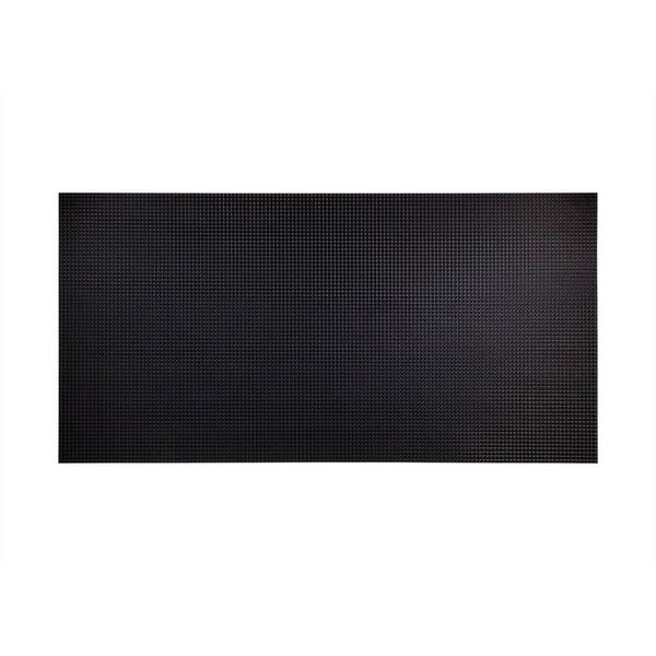 Fasade Square 96 in. x 48 in. Decorative Wall Panel in Black