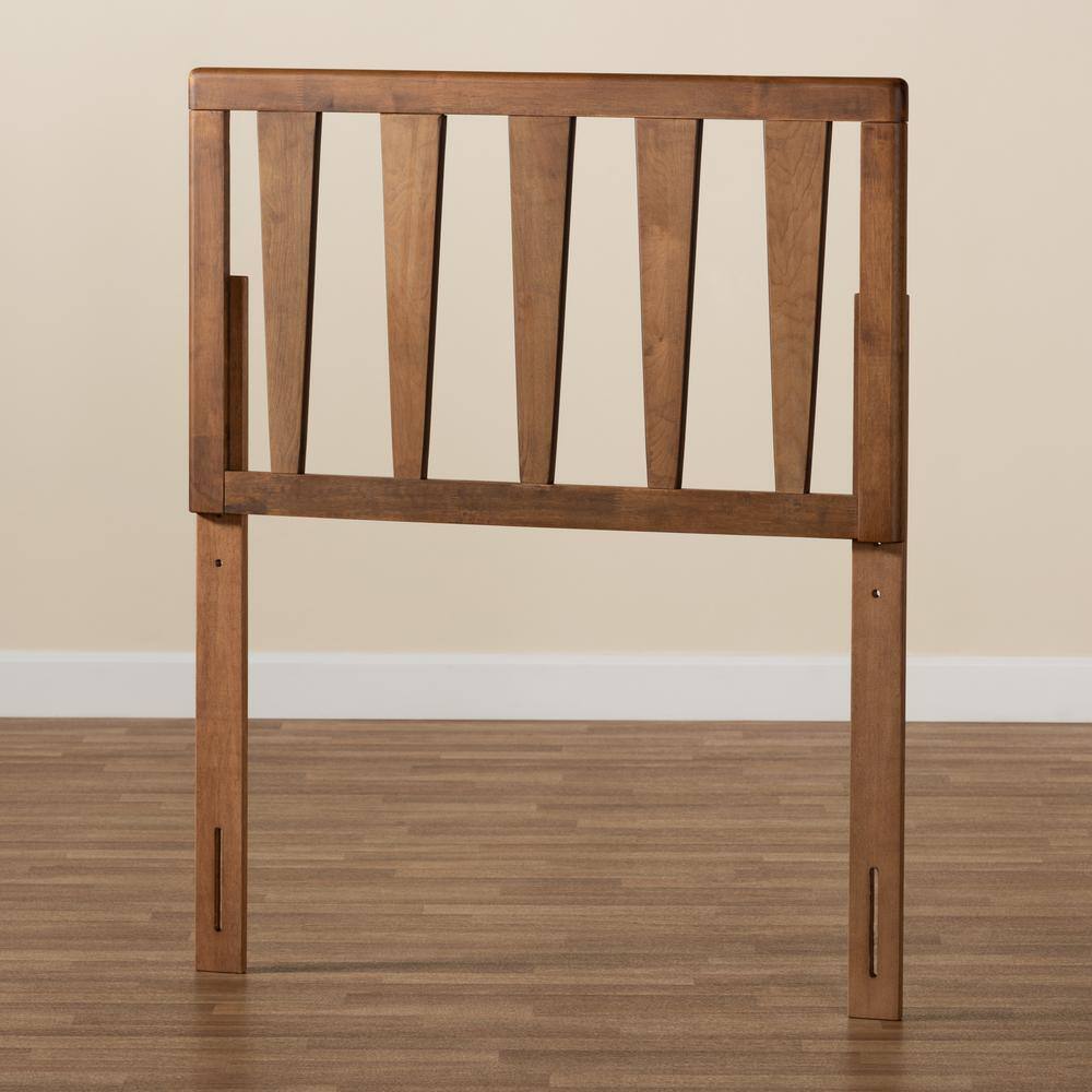 Duncan Walnut Wood Twin Size Geometric Headboard