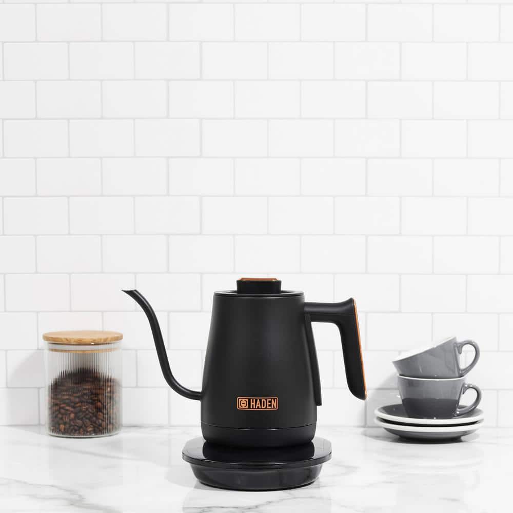 Haden Black and Copper Stainless Steel Gooseneck Electric Kettle