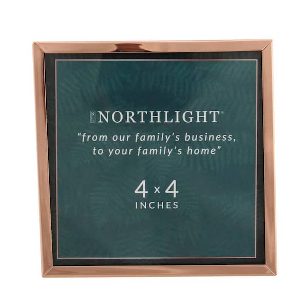 Northlight 4 in. x 4 in. Rose Gold Picture Frame (for All Occasions, New Year's, etc.)