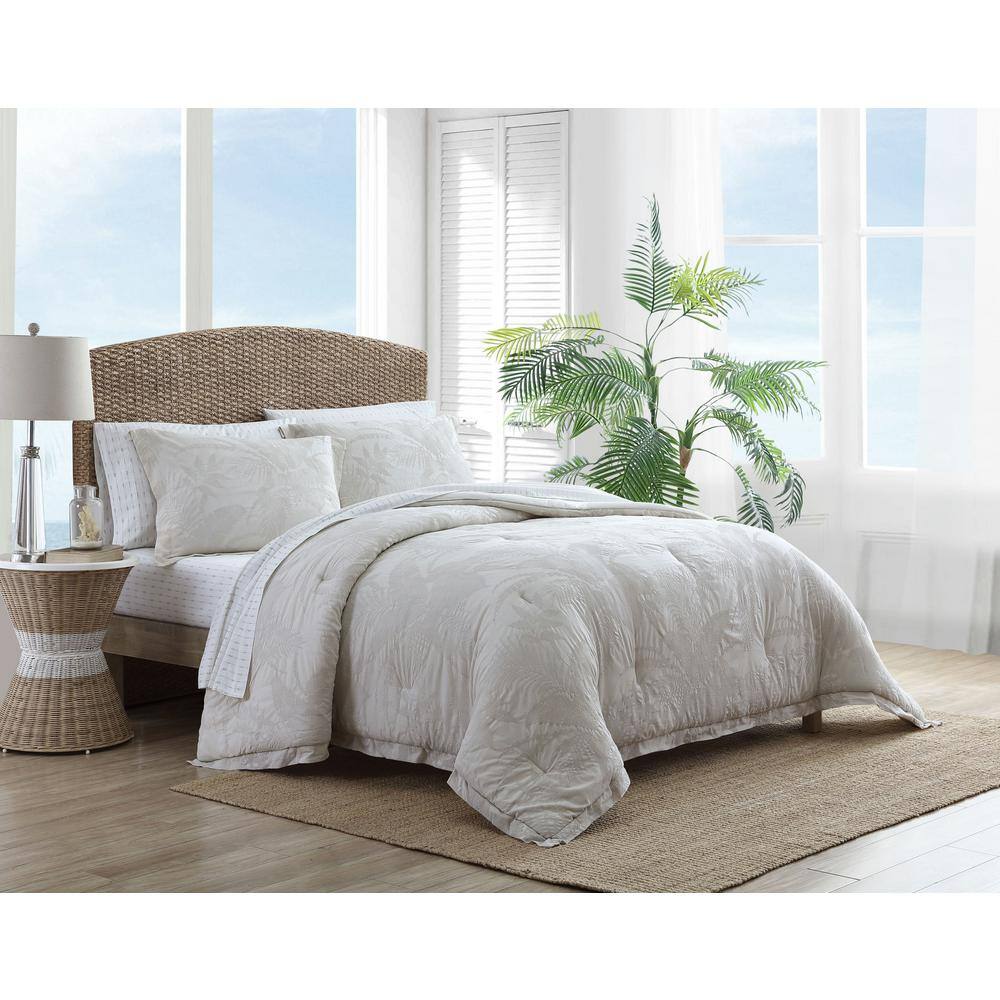 Tommy Bahama Abalone 3-Piece Gray Floral Cotton King Comforter Set Tommy Bahama Abalone 3-Piece Gray Floral Cotton King Comforter Set - 2
