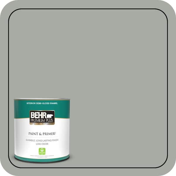 BEHR PREMIUM PLUS 1 qt. #PPU25-15 Flipper Semi-Gloss Enamel Low Odor Interior Paint & Primer