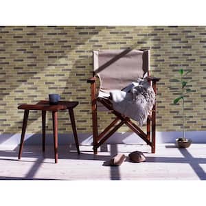 Geo Pupukea Brown Brick Mosaic 12 in. x 12 in. Textured Glass Wall & Pool Tile (1 Sq. Ft./Sheet)