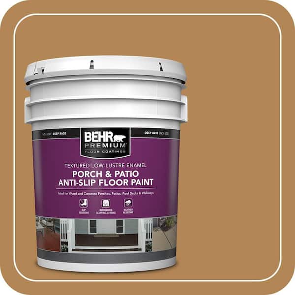5 gal. #S290-6 Golden Rice Textured Low-Lustre Enamel Interior/Exterior Porch and Patio Anti-Slip Floor Paint