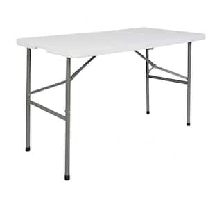 Portable 48 in. W White HDPE Camping Table