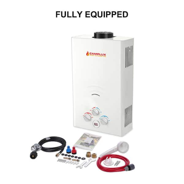 CAMPLUX ENJOY OUTDOOR LIFE Camplux 10L 2.64 GPM Outdoor Portable Propane  Gas Tankless Water Heater BW264-N1 The Home Depot