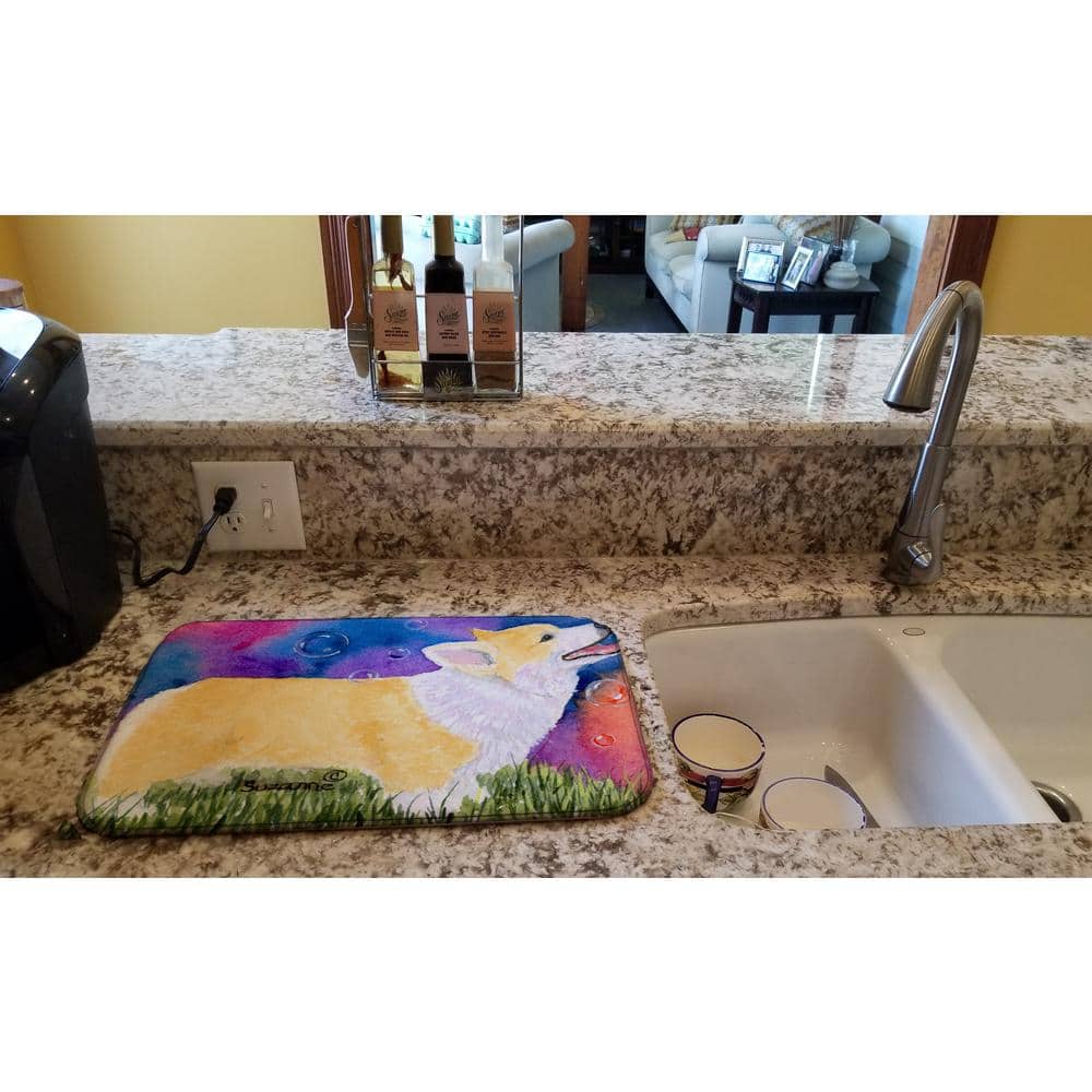 14 in. x 21 in. Multi-Color Corgi Dish Drying Mat price history on PriceWatchPro