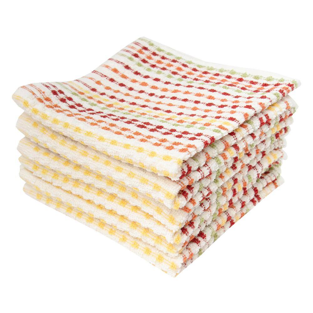 RITZ Neutral Multicolor Pebble Cotton Bar Mop Dish Cloth Set of 6 90449 -  The Home Depot