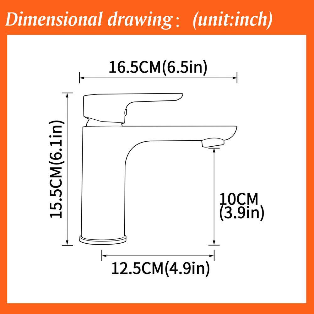 Brushed Gold Single Handle Low Arc Bathroom Faucet