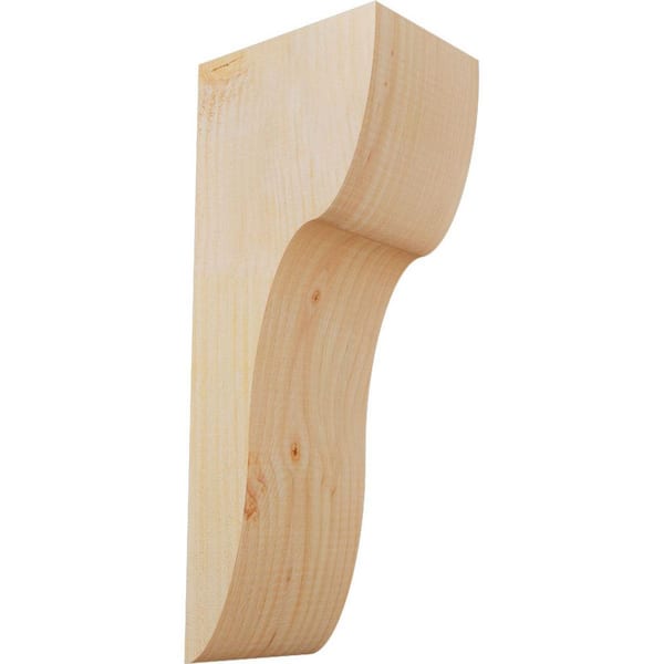 Ekena Millwork 6 in. x 8 in. x 20 in. Douglas Fir Carmel Rough Sawn Corbel