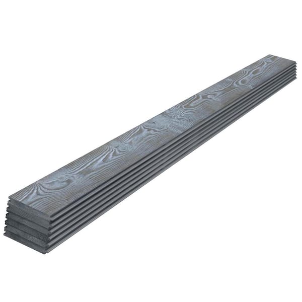Edge 1 in. x 6 in. x 8 ft. Thermally Modified Big Sky Pine Tongue and Groove Weathered Barn Wood Boards (6-Pack)