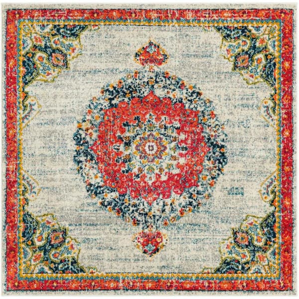 Unique Loom Penrose Alexis Ivory 6' 1 x 6' 1 Area Rug