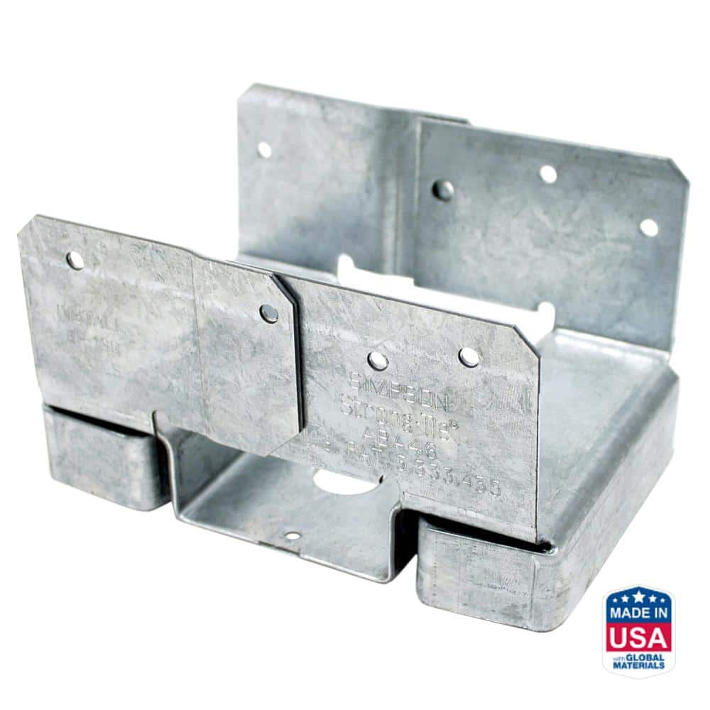 Simpson Strong-Tie ABA ZMAX Galvanized Adjustable Standoff Post Base for  4x6 Nominal Lumber ABA46Z - The Home Depot