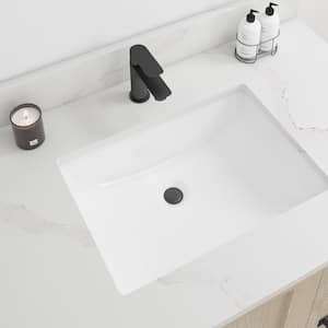 21.5 in. Undermount Rectangular Vitreous China Bathroom Sink in White