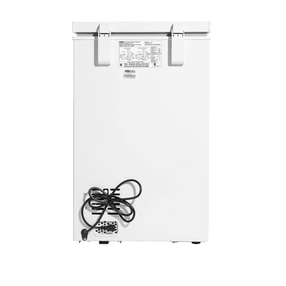 Compact White Energy Star Chest Freezer with Manual Defrost