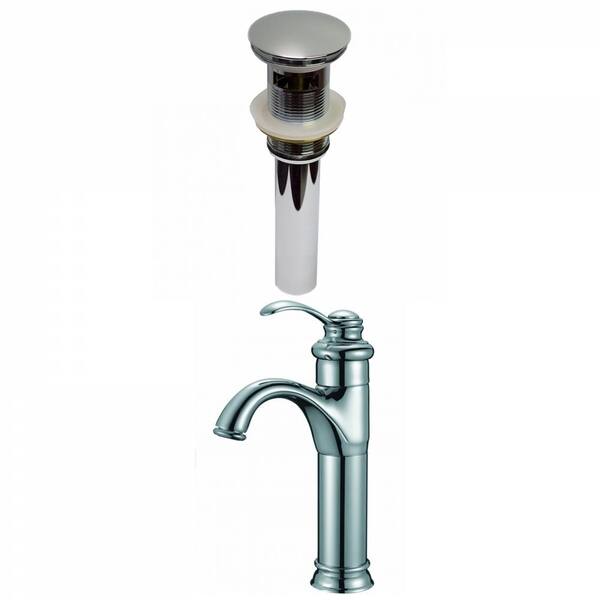 Unbranded Roxy Single Handle High Arc Deck Mount Bathroom Faucet with Deckplate Included in Chrome 3 in. W 16GS-29469