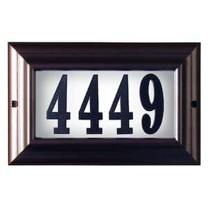 Edgewood Large Aluminum Lighted Address Plaque