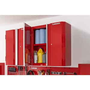 Ready-to-Assemble 24-Gauge Steel Wall Mounted Garage Cabinet in Red (28 in. W x 29 in. H x 12 in. D)