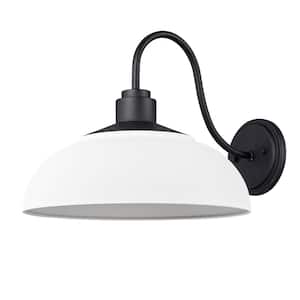 Levitt 11.625 in. Natural Black and Natural White Outdoor Hardwired Wall Sconce