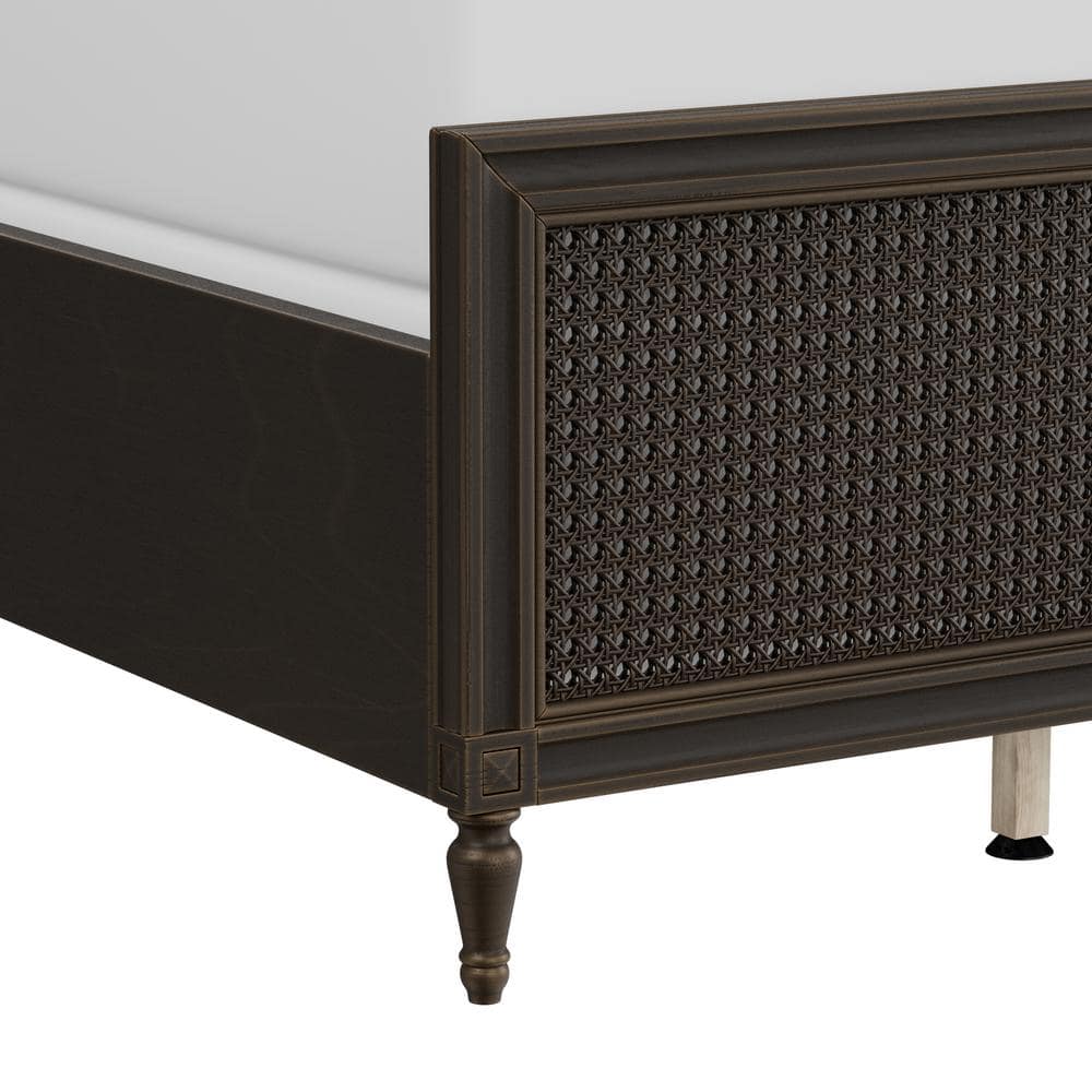 Sausalito King Bed with Wingback Headboard in Oiled Bronze