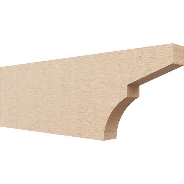 Ekena Millwork 2-in. x 8-in. x 24-in. Monterey Woodgrain, Primed Tan Timberthane Polyurethane Rafter Tail Brace