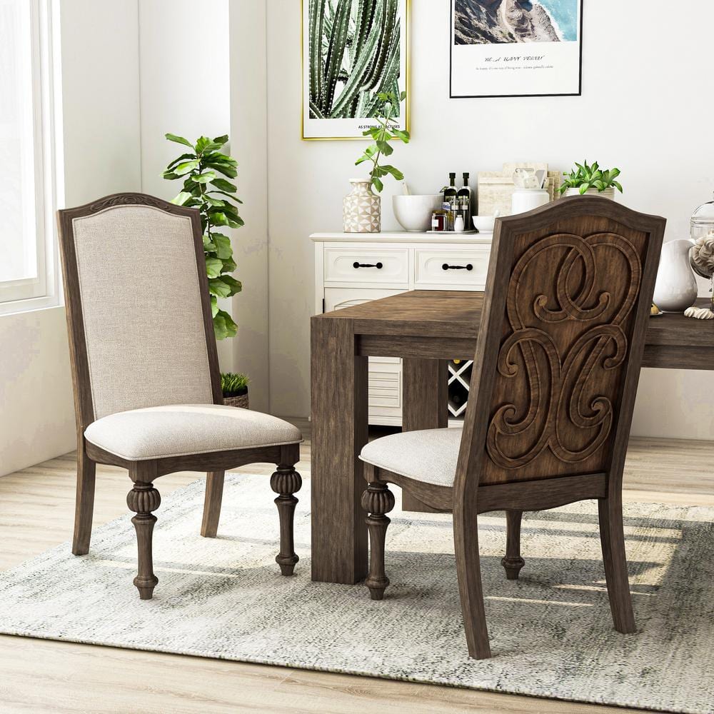 Willadeene Natural Tone Upholstered Dining Side Chair (Set of 2)