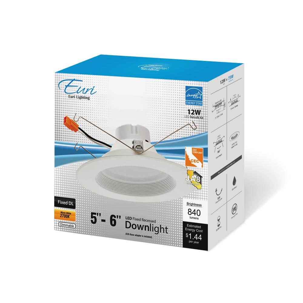 Modern 7.5" White LED Downlight for Indoor/Outdoor Use