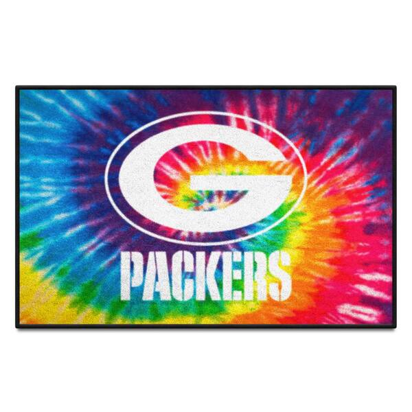 FANMATS Green Bay Packers Tie Dye 1.5 ft. x 2.5 ft. Starter Area