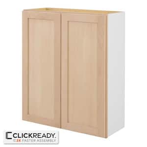 30 in. W x 12 in. D x 36 in. H Ready to Assemble Wall Kitchen Cabinet in Unfinished with CLICKREADY Technology
