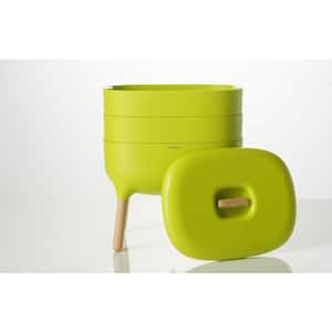 17 Gal. Urbalive Worm Farm with FSC Hardwood Legs in Light Green with 132 lbs. Weight Capacity