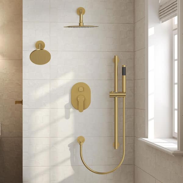 Reviews for GRANDJOY 3-Spray Dual Wall Mount 10 in. Fixed and