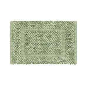 Laura Ashley Heathered Crochet Border Sage Green 20 in. x 32 in