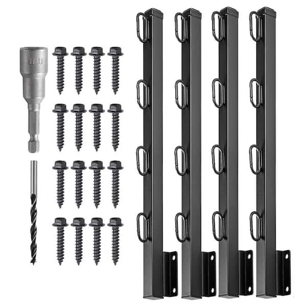 ATENGNES 23. in. Outdoor Fence Barbed Wire Extend Arm Fence Post Extender for Protect Privacy and Pets Jumping Off (4 Pack)
