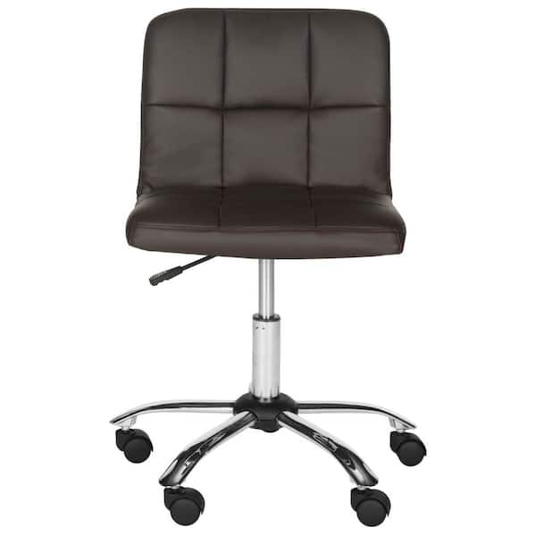 SAFAVIEH Brunner Brown Faux Leather Office Chair