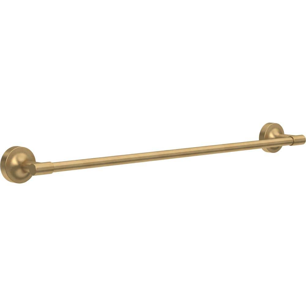 Voisin 24 in. Wall Mounted Towel Bar Bath Hardware Accessory in Satin Gold