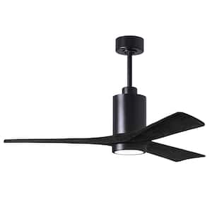 Patricia-3 52 in. Integrated LED Matte Black Ceiling Fan with Light Kit