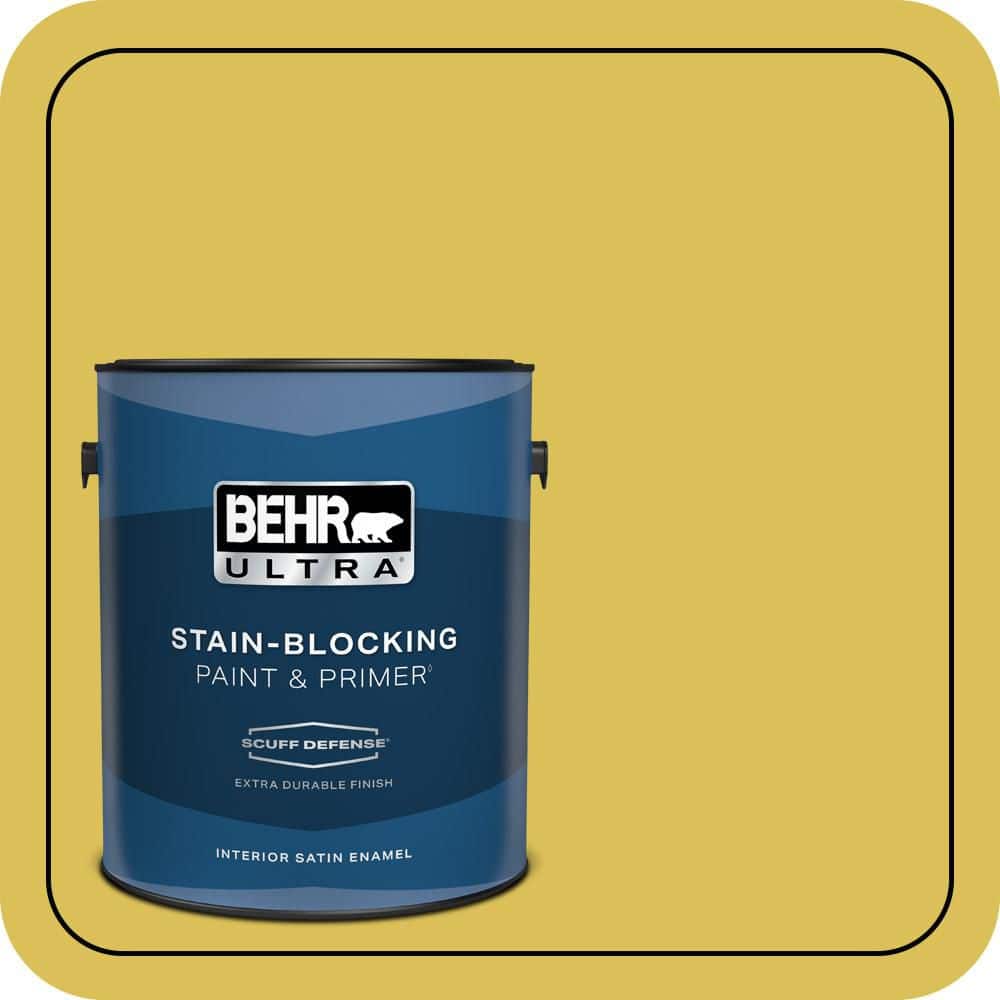 1 gal. #P320-6 Sulfur Yellow Extra Durable Satin Enamel Interior Paint & Primer price history on PriceWatchPro