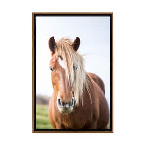 Wild Horse Framed Canvas Wall Art - 12 in. x 18 in. Size, by Kelly Merkur 1-pc Natural Frame