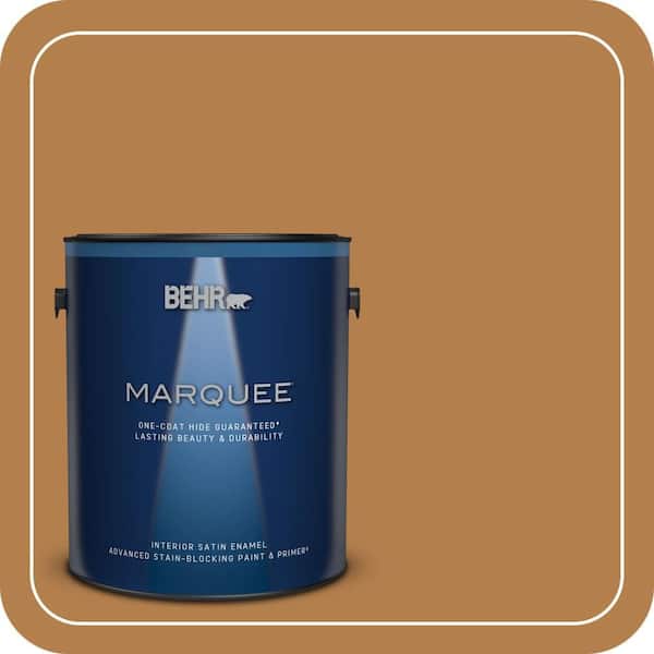 BEHR MARQUEE 1 gal. #PMD-106 Caramel Sauce Satin Enamel Interior Paint & Primer