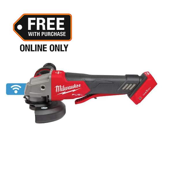 M18 FUEL 18V Lithium-Ion Brushless Cordless 4-1/2 in./5 in. Braking Grinder With Paddle Switch (Tool-Only)
