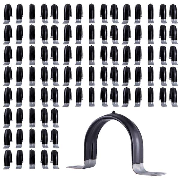 PLUMBFLEX 3/4 in. 2-Hole Pipe Strap U Bracket Plastic Coated Galvanized Steel (100-Pack)