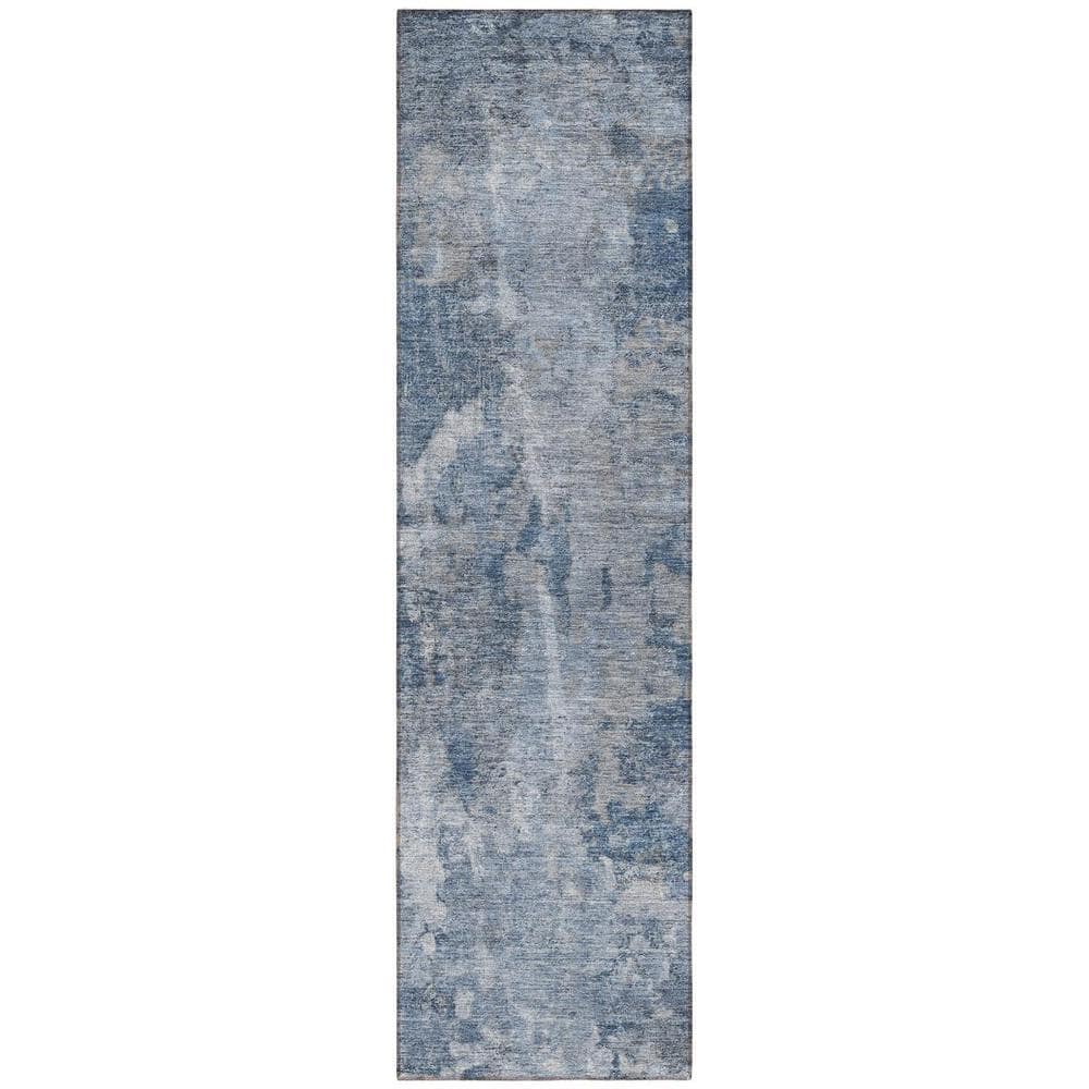 Blue 2 ft. x 8 ft. Woven Abstract Runner Indoor/Outdoor Area Rug price history on PriceWatchPro